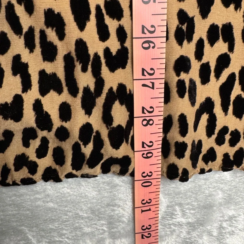 Kate‎ Spade New York Leopard Animal Print Smocked Midi Skirt XL